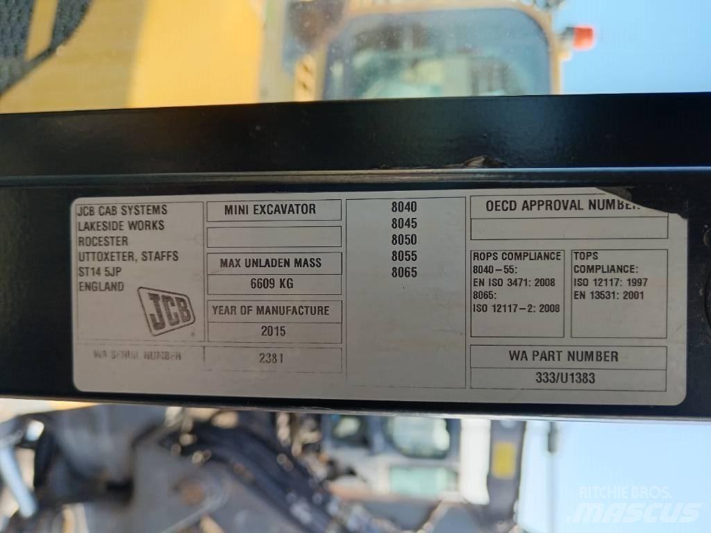 JCB 8055 RTS Mini Excavators <7t (Mini Diggers)