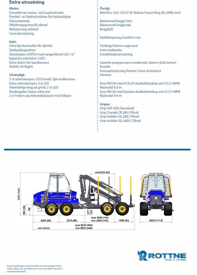Rottne F11E Forwarders