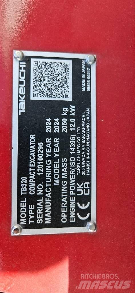 Takeuchi TB 320 Mini Excavators <7t (Mini Diggers)