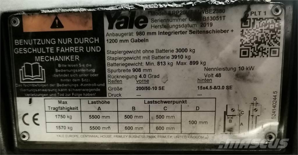 Yale ERP20VT MWB Electric Forklifts