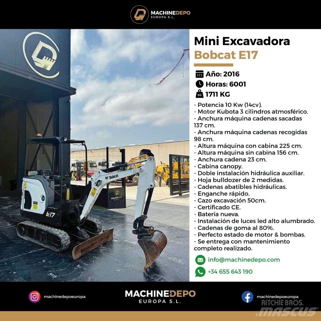 Bobcat E 17 Mini Excavators <7t (Mini Diggers)