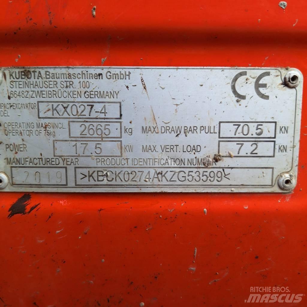 Kubota KX 027-4 Mini Excavators <7t (Mini Diggers)