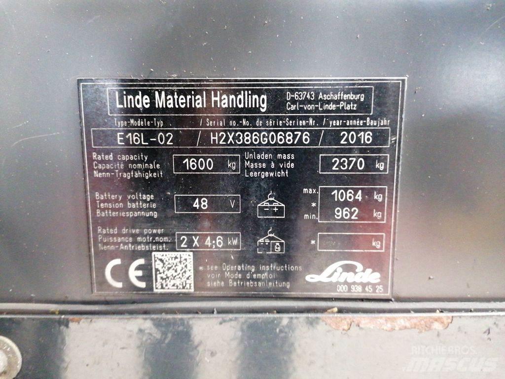 Linde E16L-02 Electric Forklifts