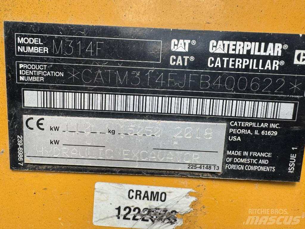 CAT M314F Wheeled Excavators