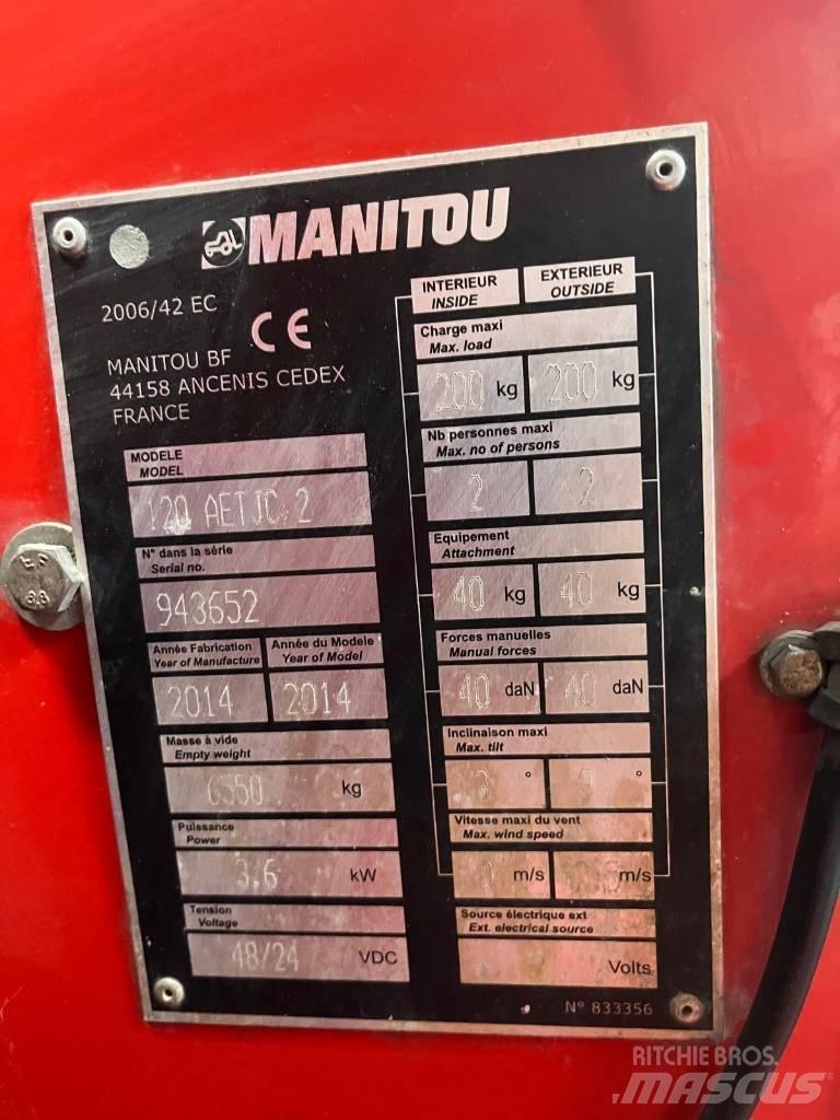 Manitou 120 AET JC Articulated boom lifts