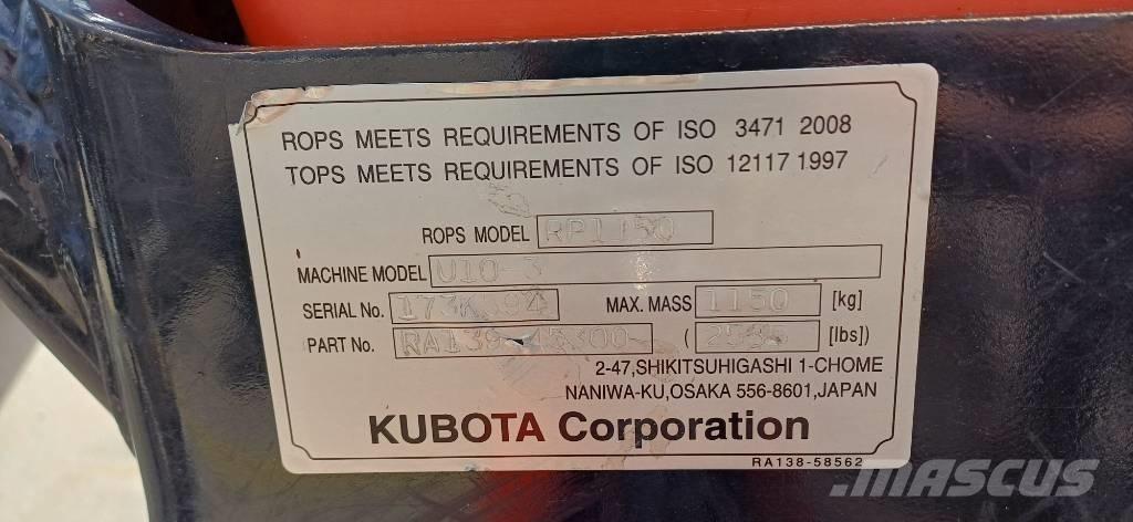 Kubota U 10-3 Mini Excavators <7t (Mini Diggers)