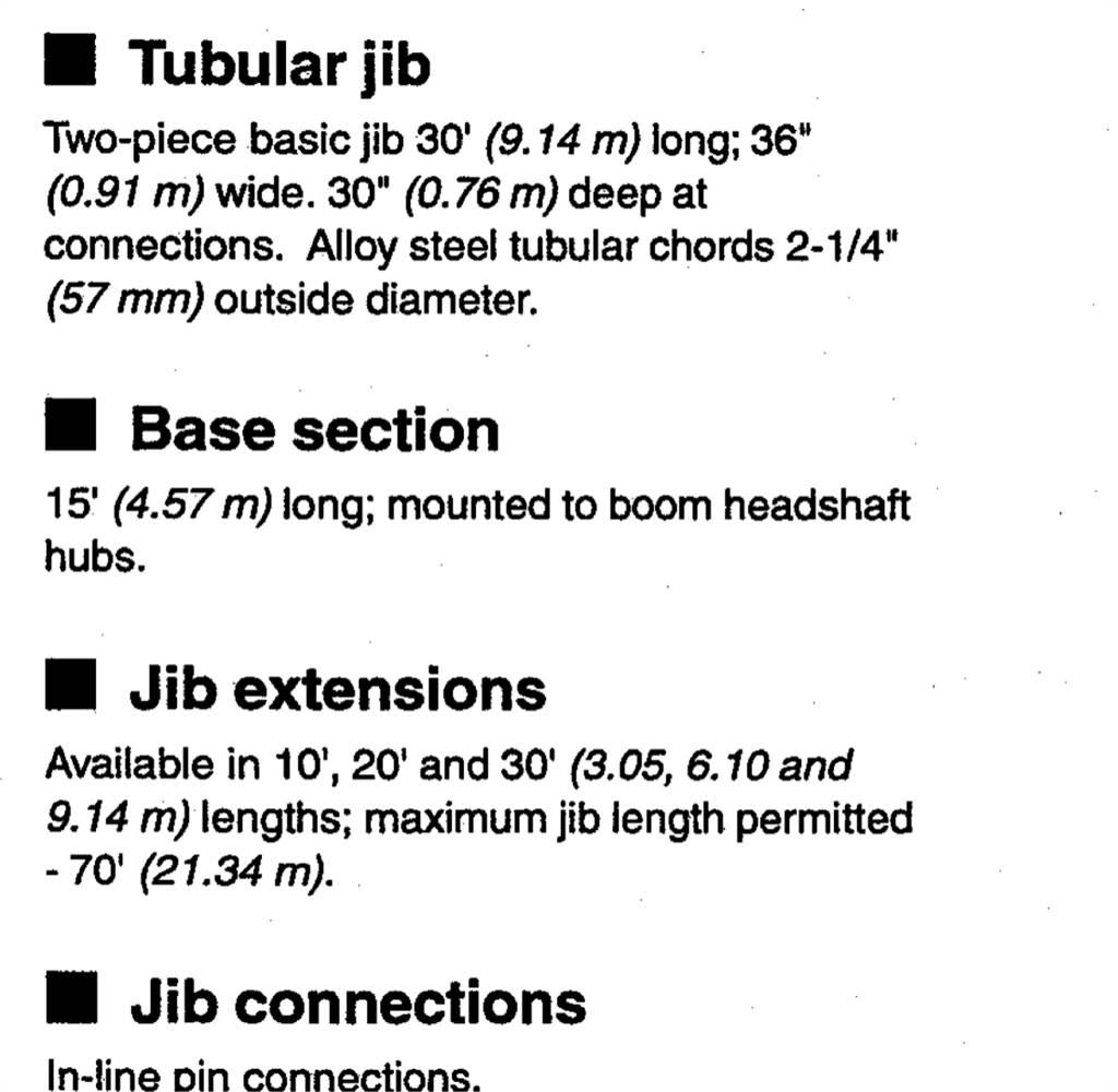 Link-Belt 21M0635 Booms and dippers