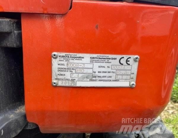 Kubota K008-3 Mini Excavators <7t (Mini Diggers)