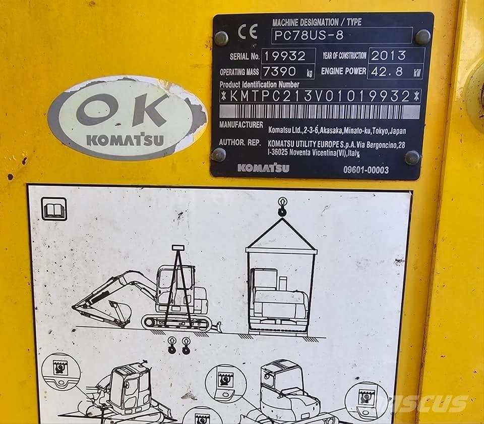Komatsu PC 78 US-8 Mini excavators  7t - 12t
