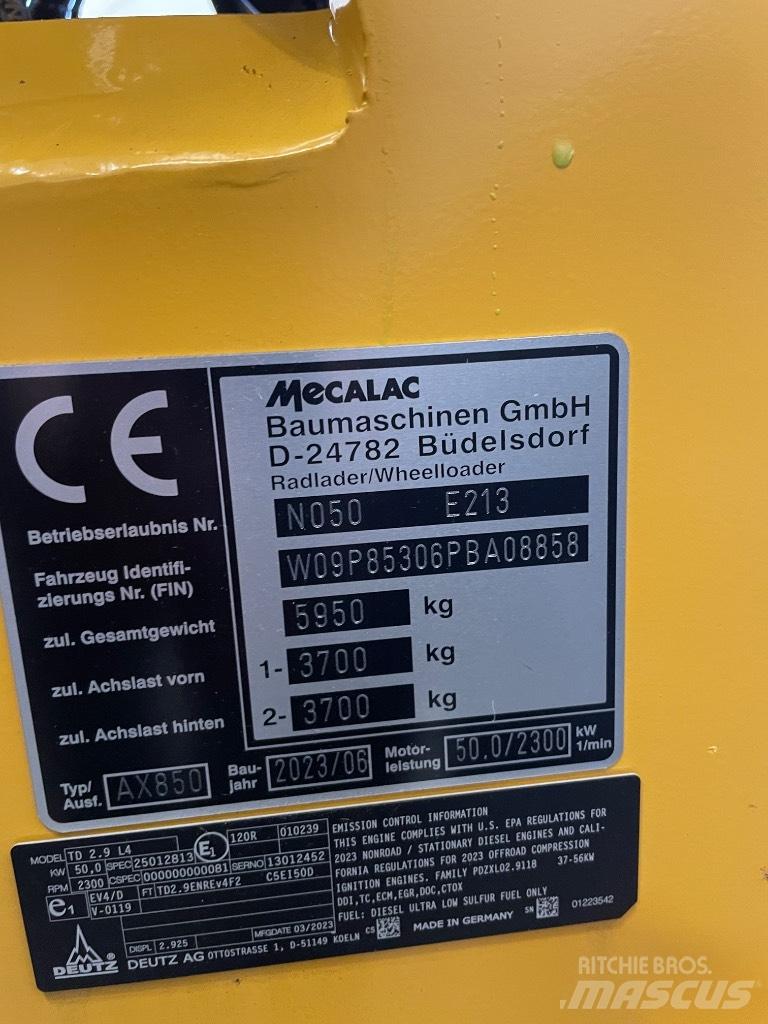 Mecalac AX 850 Wheel Loaders