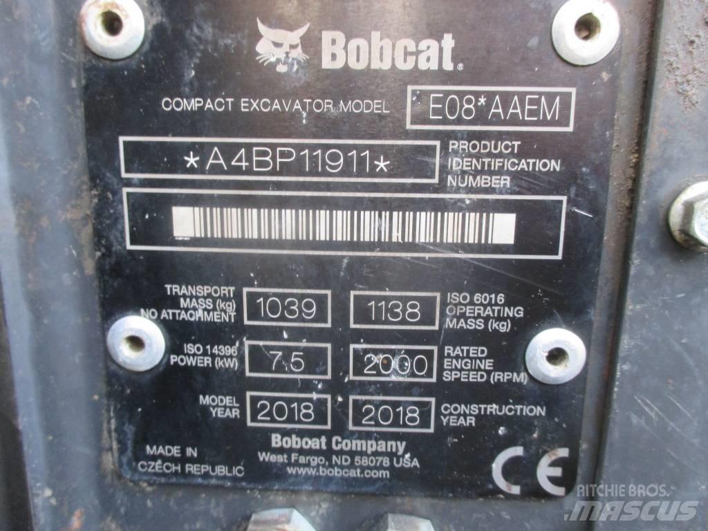 Bobcat E 08 Mini Excavators <7t (Mini Diggers)