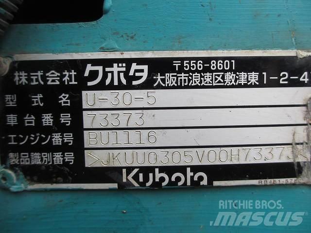 Kubota U 30-5 Mini Excavators <7t (Mini Diggers)