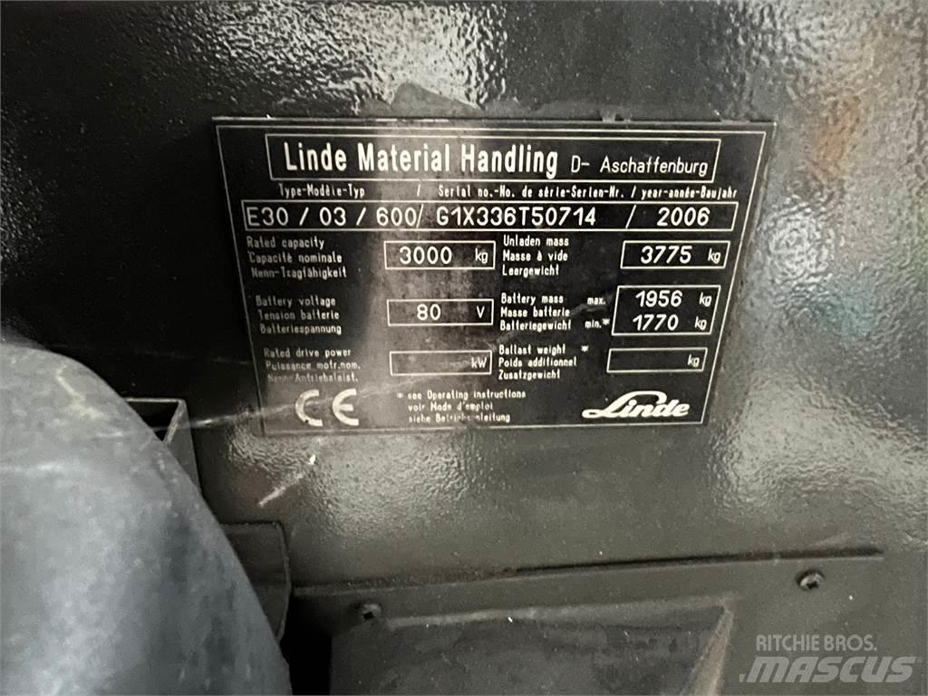 Linde E30 / 03 / 600 Electric Forklifts