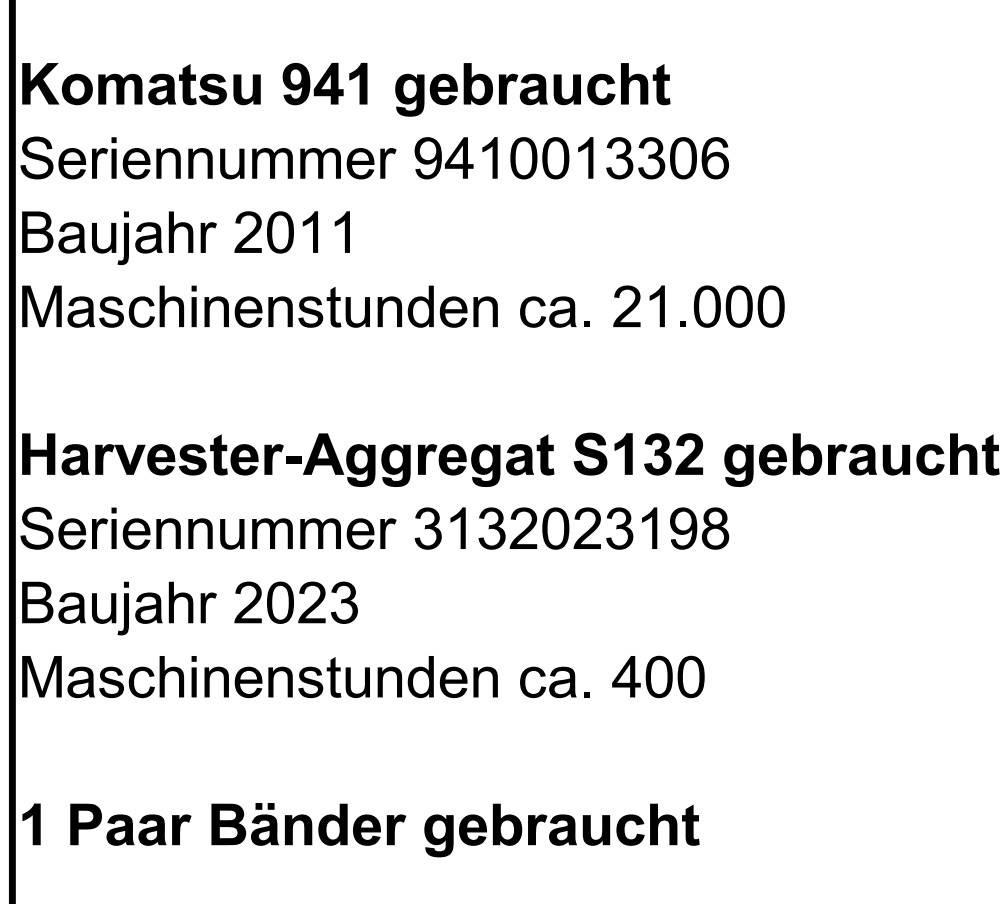 Komatsu 941 Harvesters