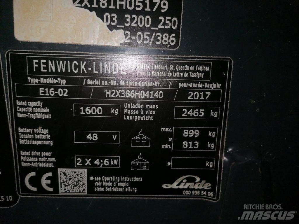 Linde E16-02 Electric Forklifts