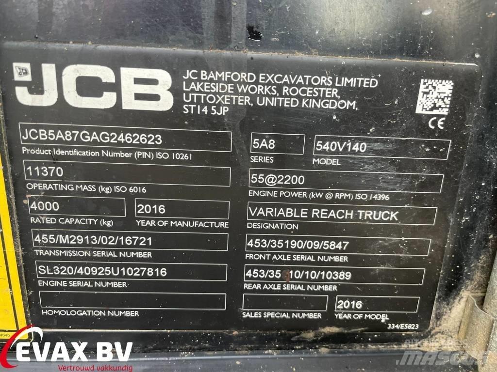 JCB 540-140 Loadall Telehandlers for Agriculture