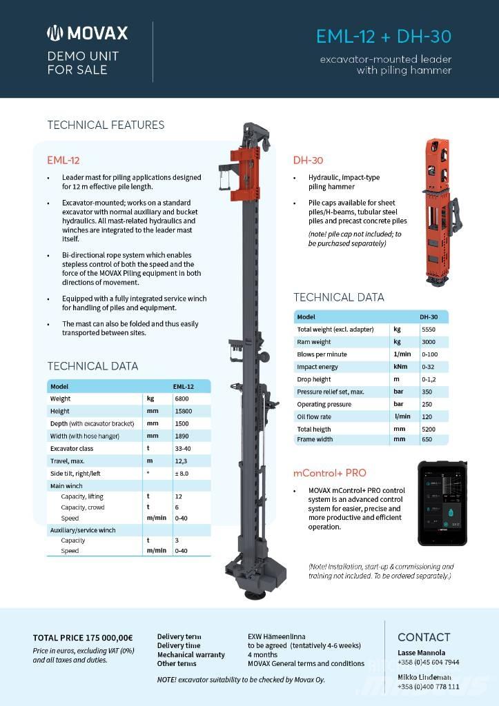Movax EML-12 & DH-30 Hammers / Breakers