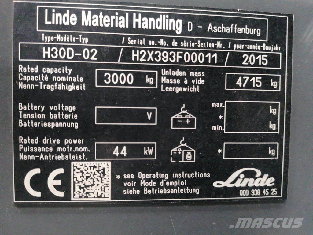 Linde H30D-02 Diesel Forklifts