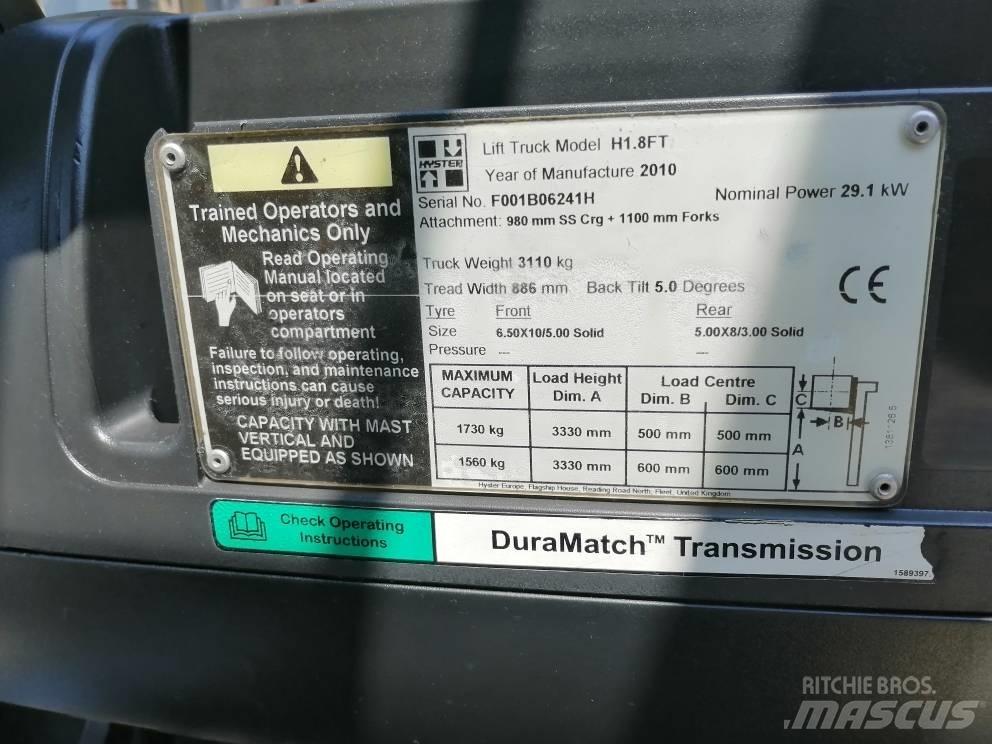 Hyster H 1.8 FT Diesel Forklifts