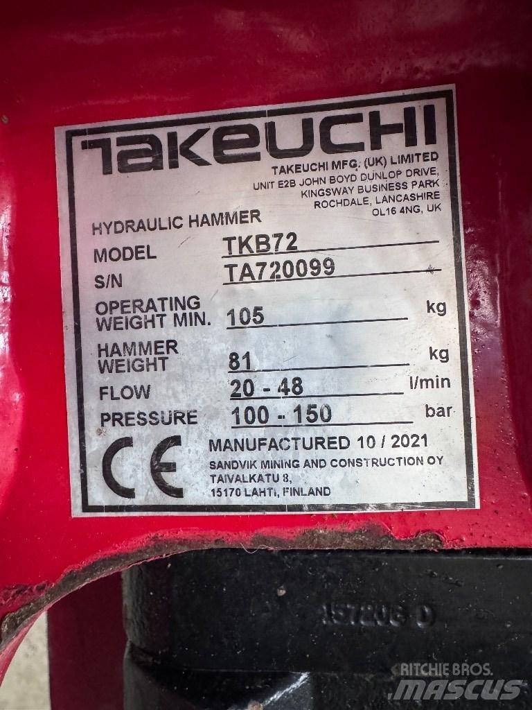 Takeuchi TB 219 Mini Excavators <7t (Mini Diggers)