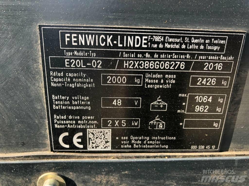 Linde E 20 L-02 Electric Forklifts