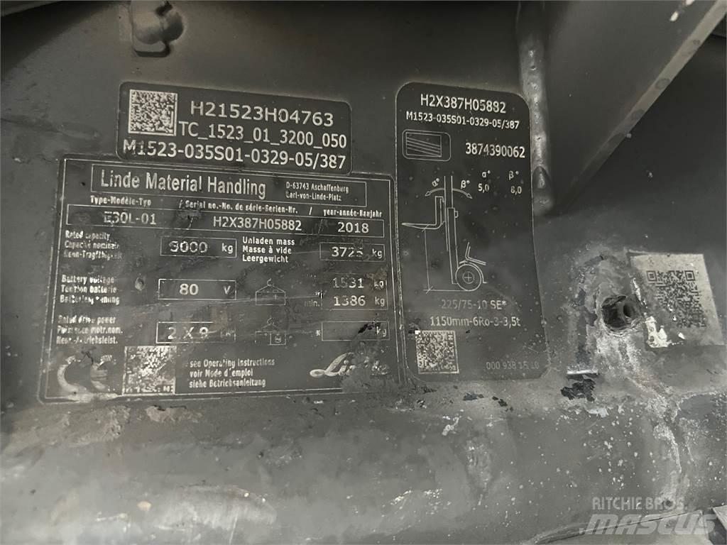 Linde E30L-01 Electric Forklifts