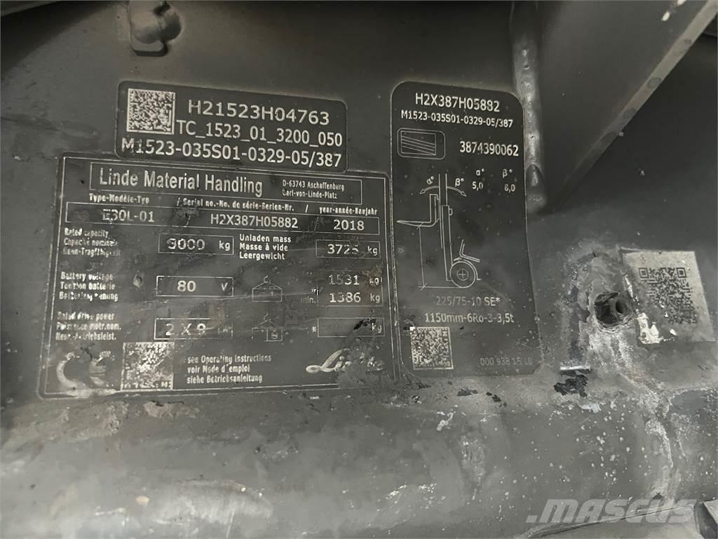 Linde E30L-01 Electric Forklifts