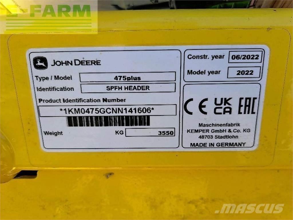 Kemper 475 plus Combine Attachments