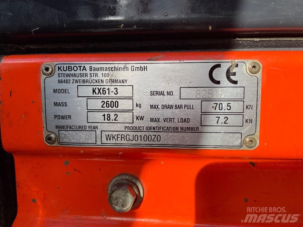 Kubota KX 61-3 Mini Excavators <7t (Mini Diggers)