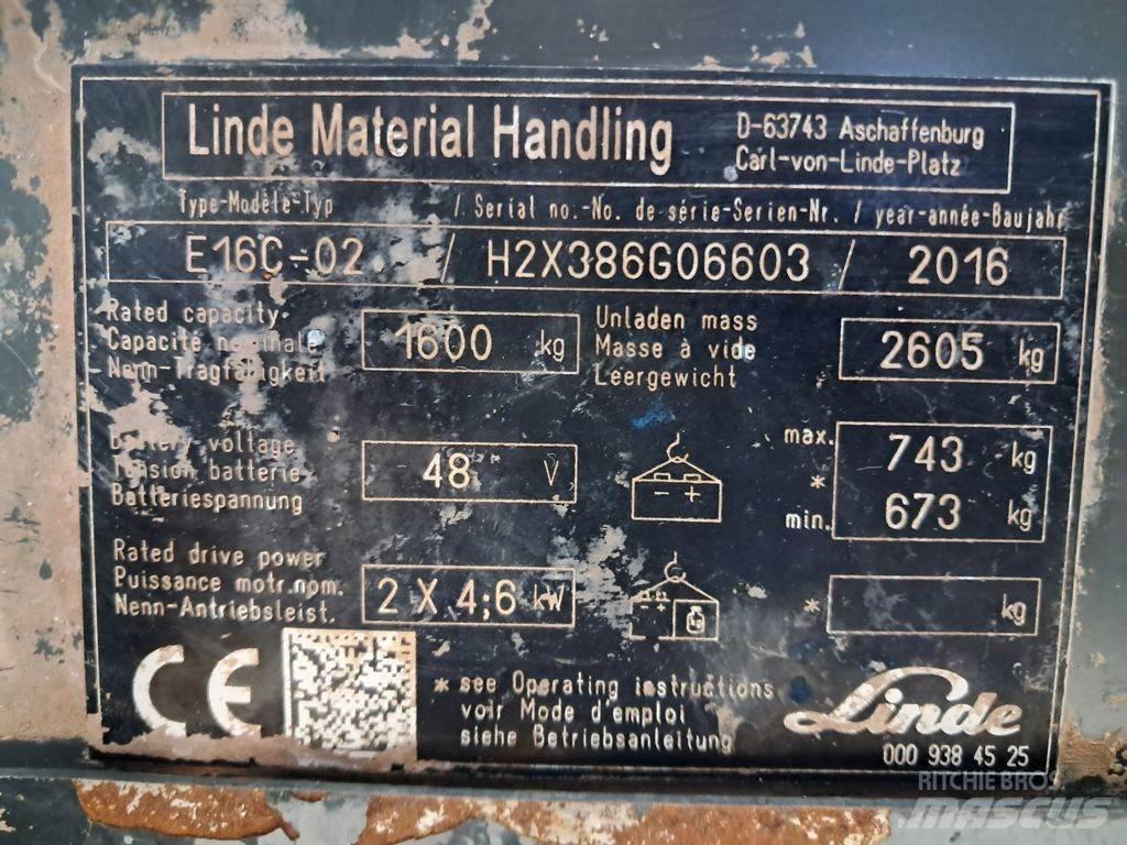 Linde E16C-03 Electric Forklifts
