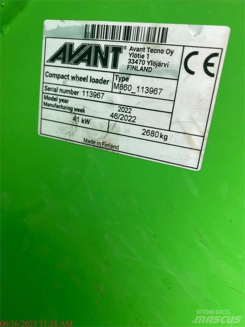 Avant 860I Wheel Loaders