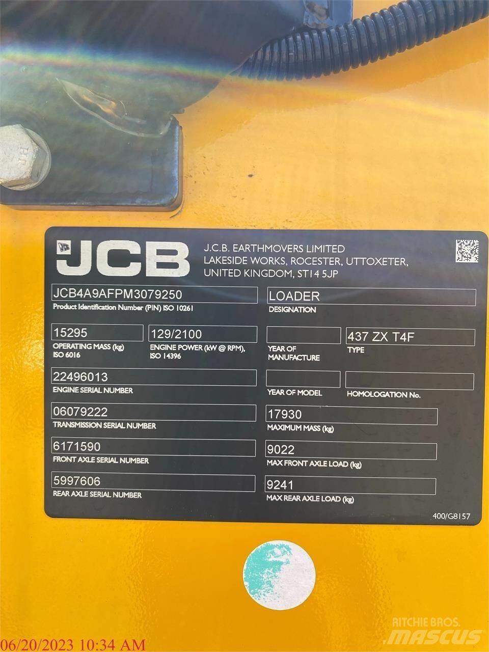 JCB 437ZX Wheel Loaders
