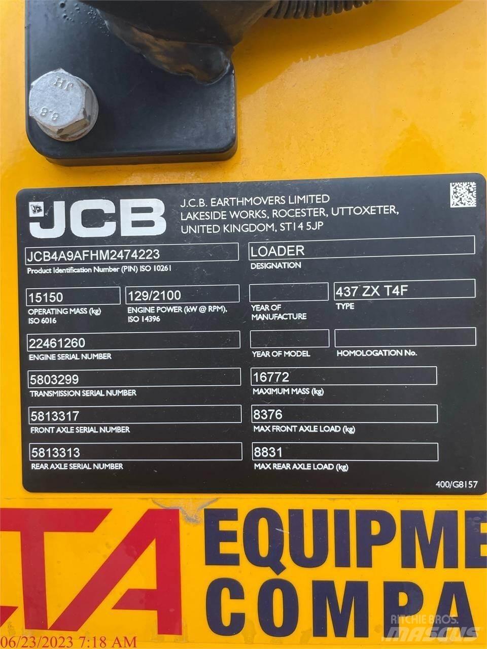 JCB 437ZX Wheel Loaders