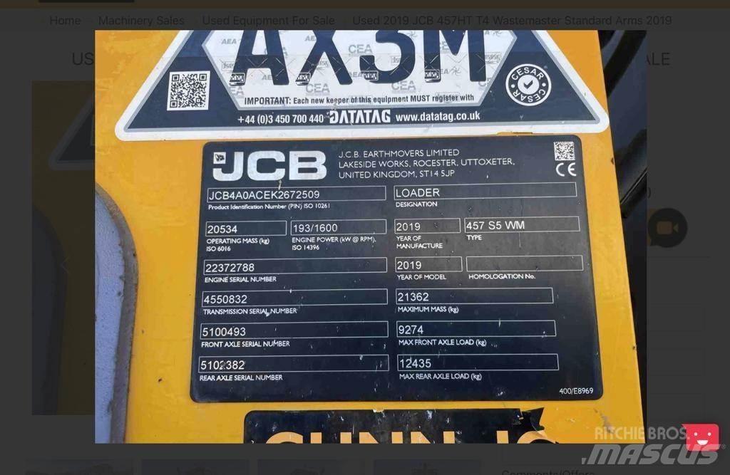 JCB 457 Wheel Loaders