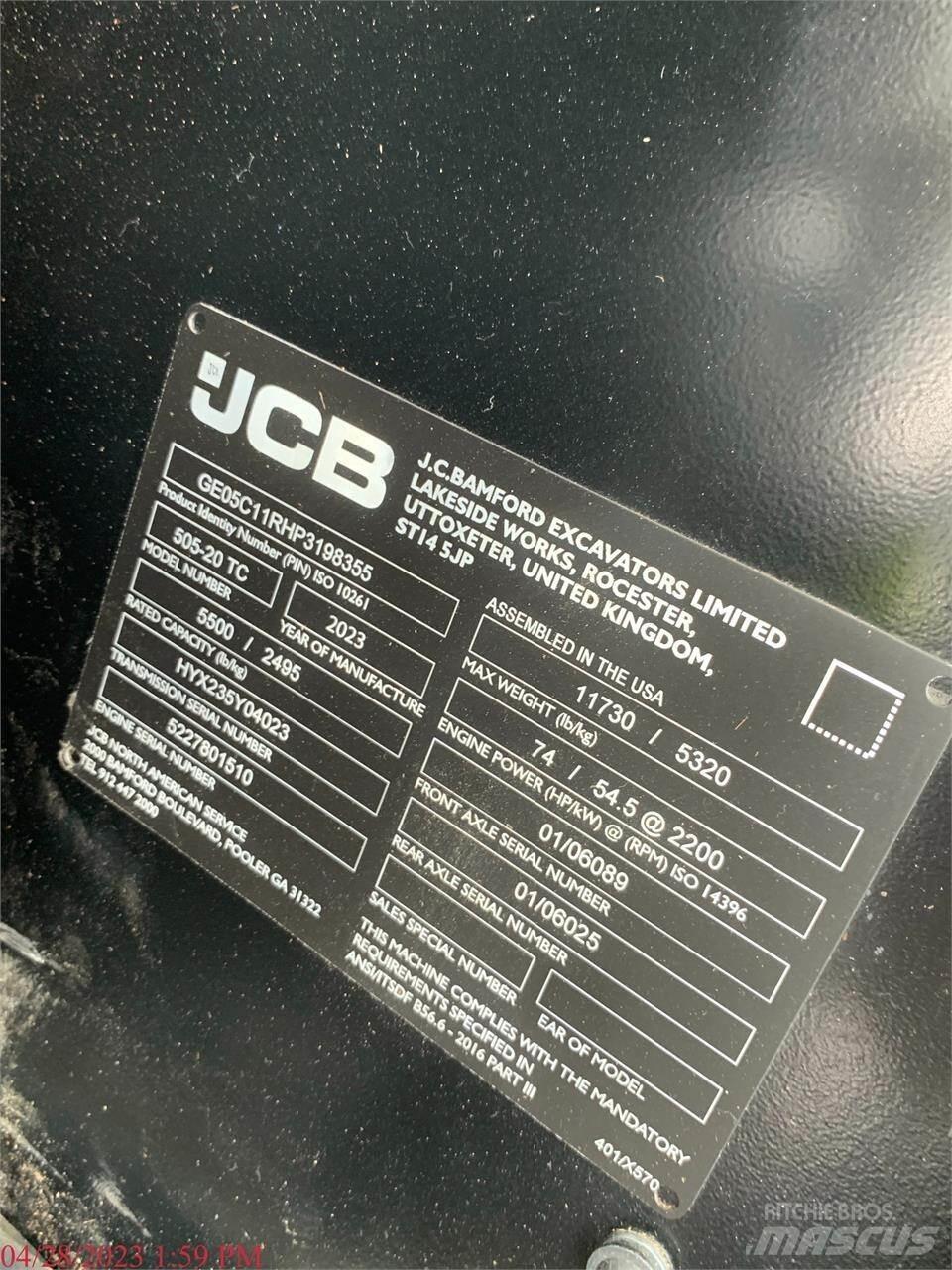 JCB 505-20TC Telescopic Handlers