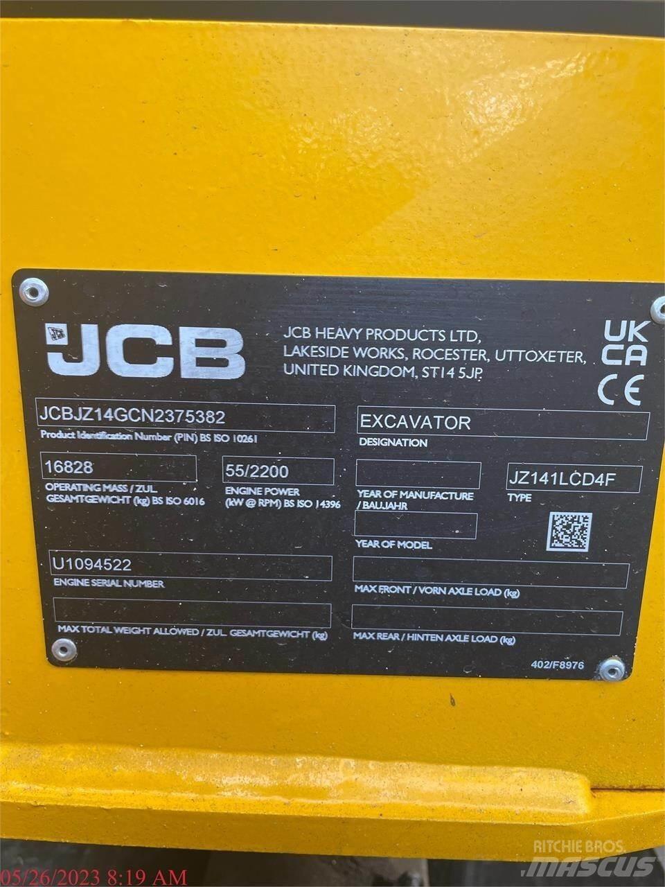 JCB JZ141 LC Crawler Excavators