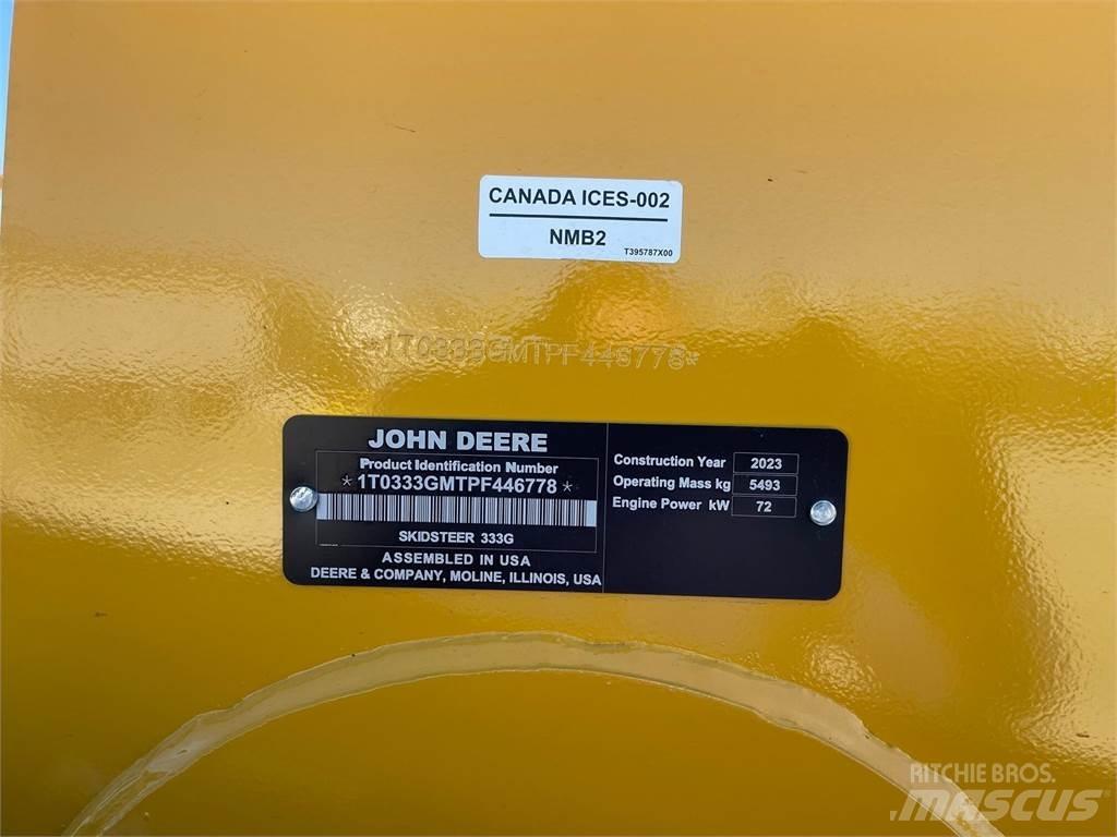 John Deere 333G Skid Steer Loaders