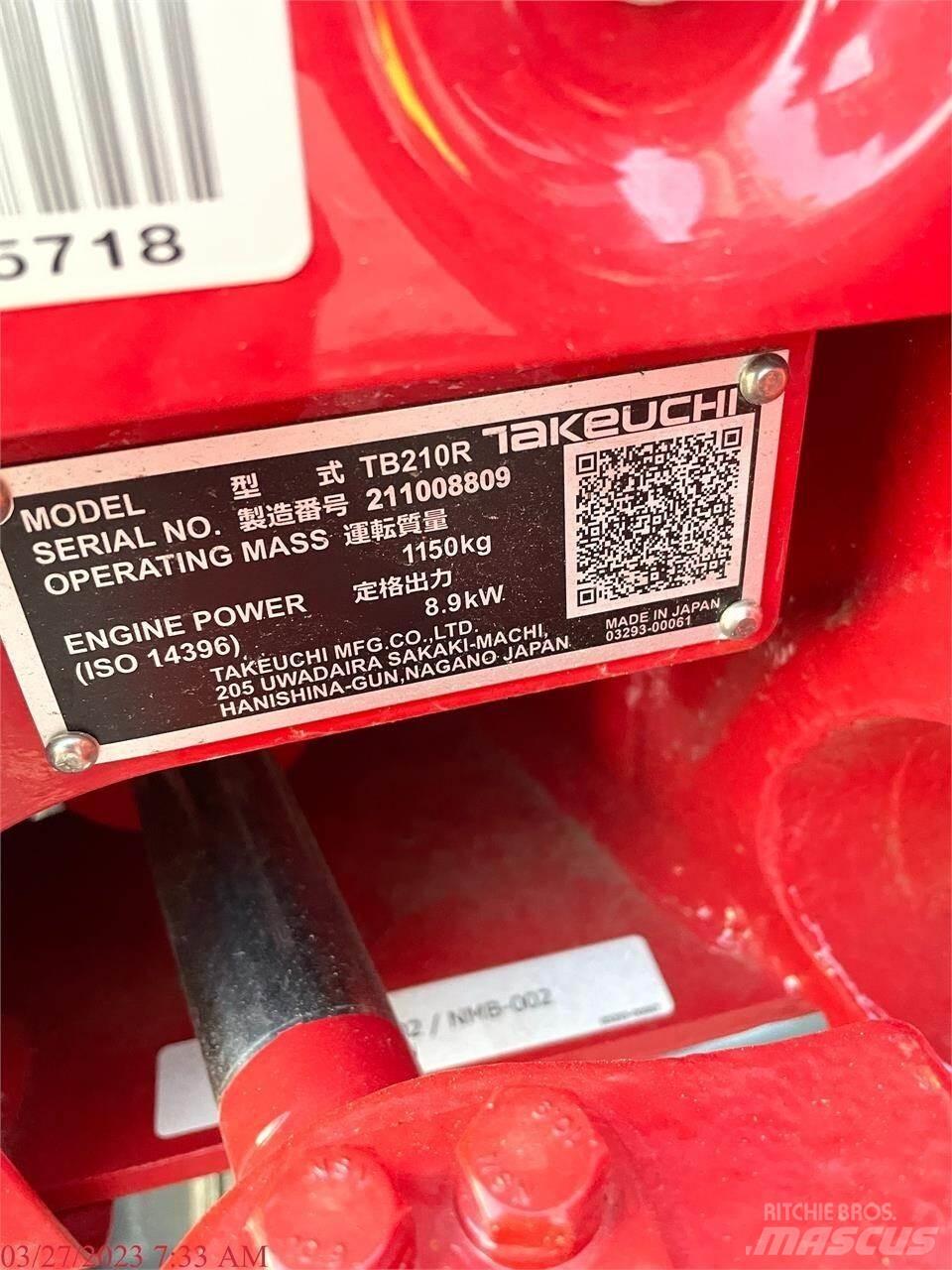 Takeuchi TB210R Mini Excavators <7t (Mini Diggers)