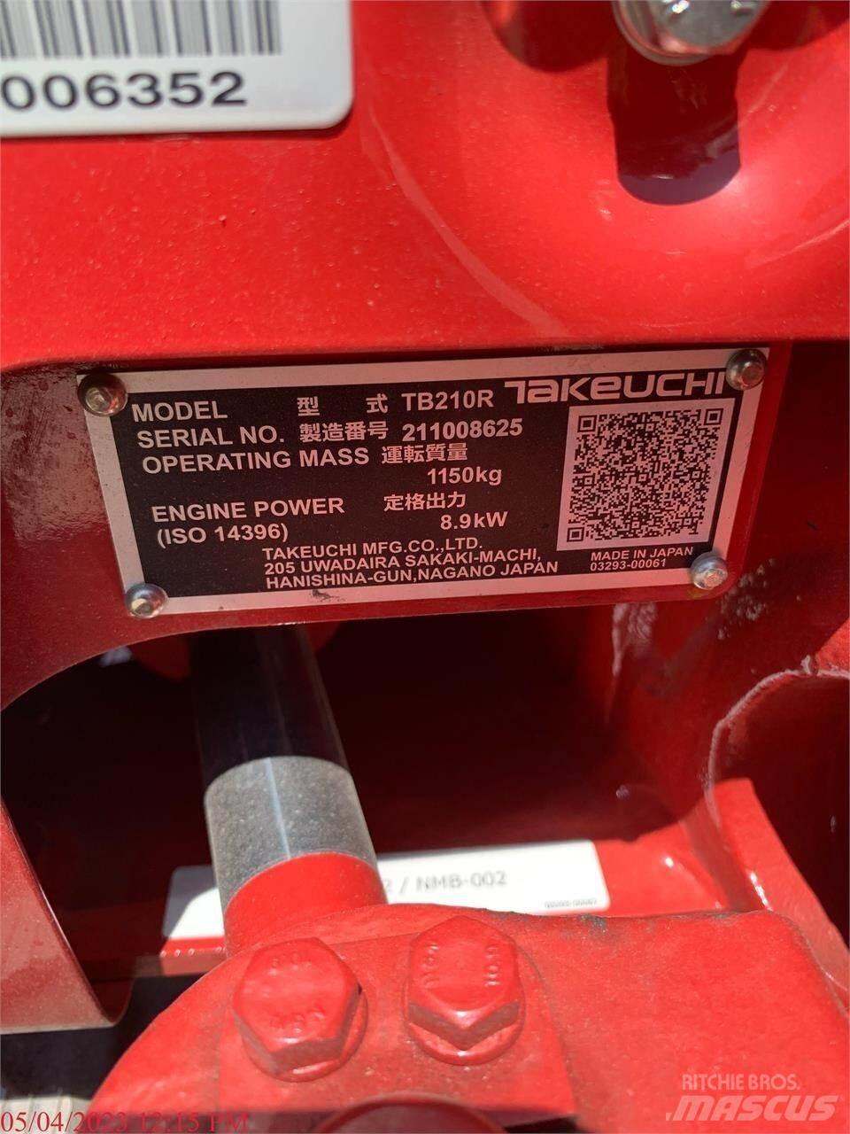 Takeuchi TB210R Mini Excavators <7t (Mini Diggers)