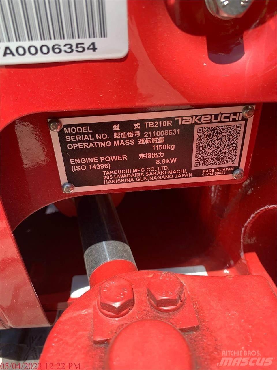 Takeuchi TB210R Mini Excavators <7t (Mini Diggers)