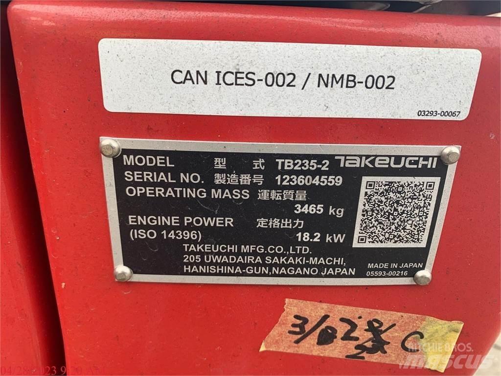 Takeuchi TB235-2 Mini Excavators <7t (Mini Diggers)