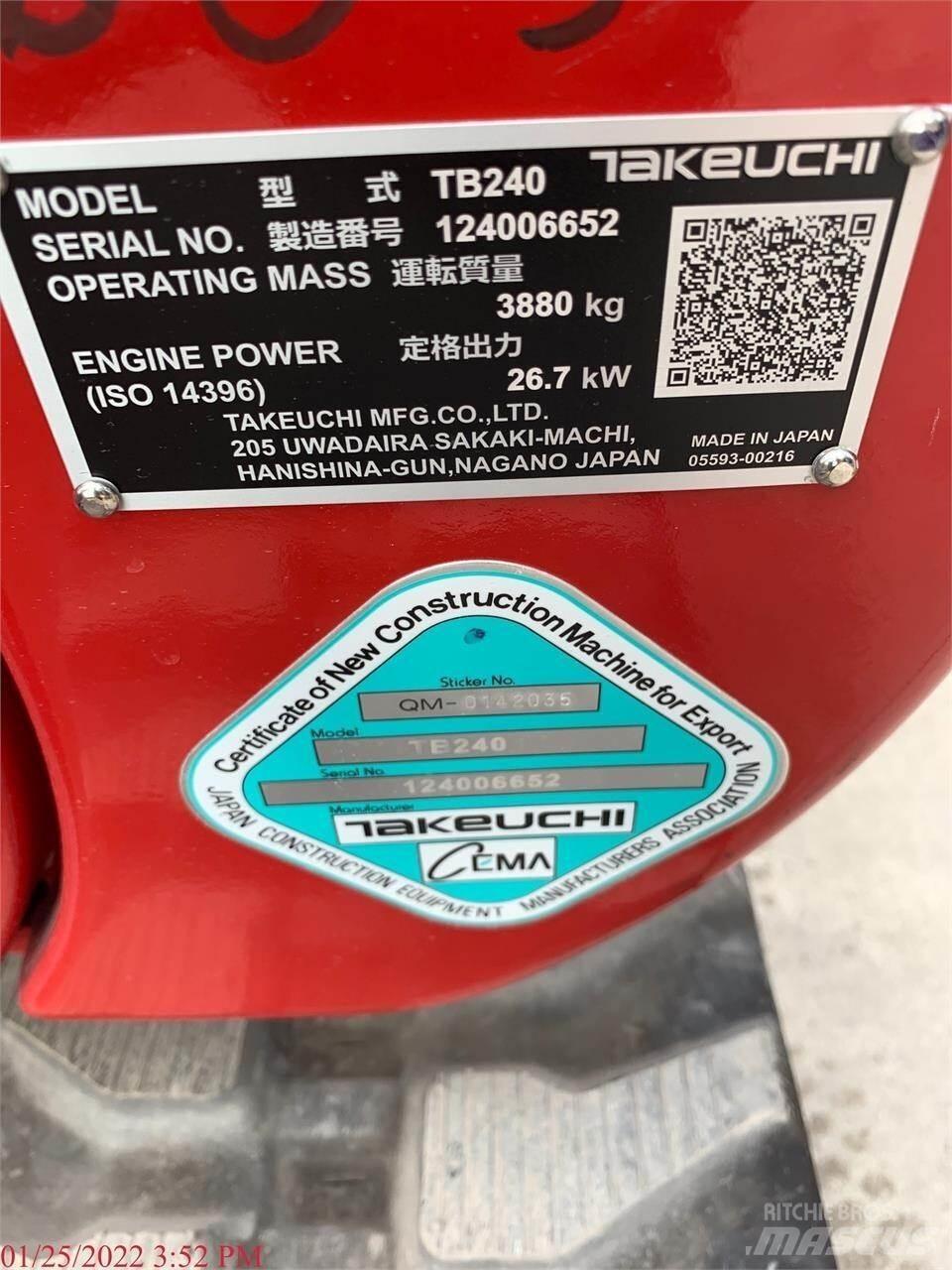Takeuchi TB240 Mini Excavators <7t (Mini Diggers)