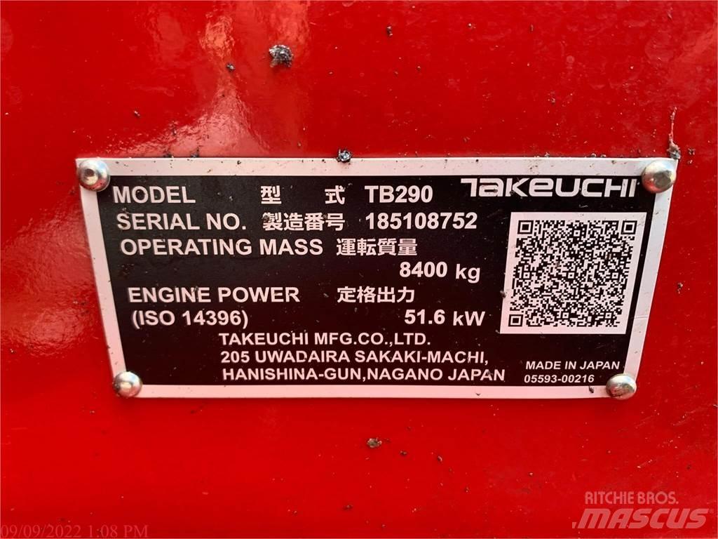 Takeuchi TB290 Crawler Excavators