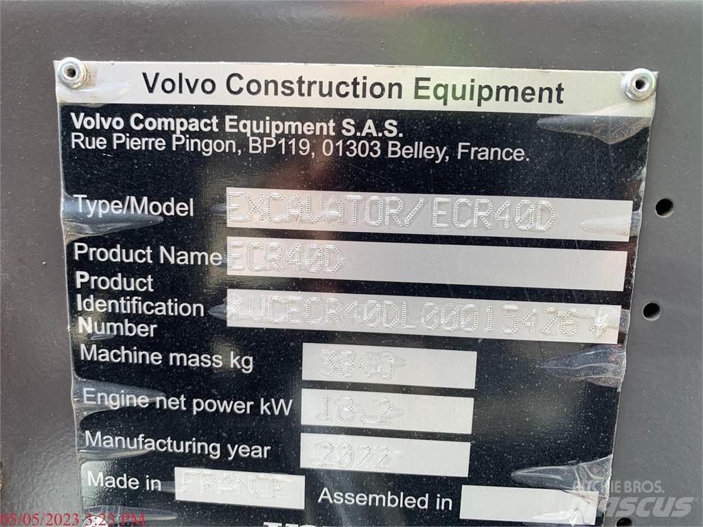 Volvo ECR40D Mini Excavators <7t (Mini Diggers)