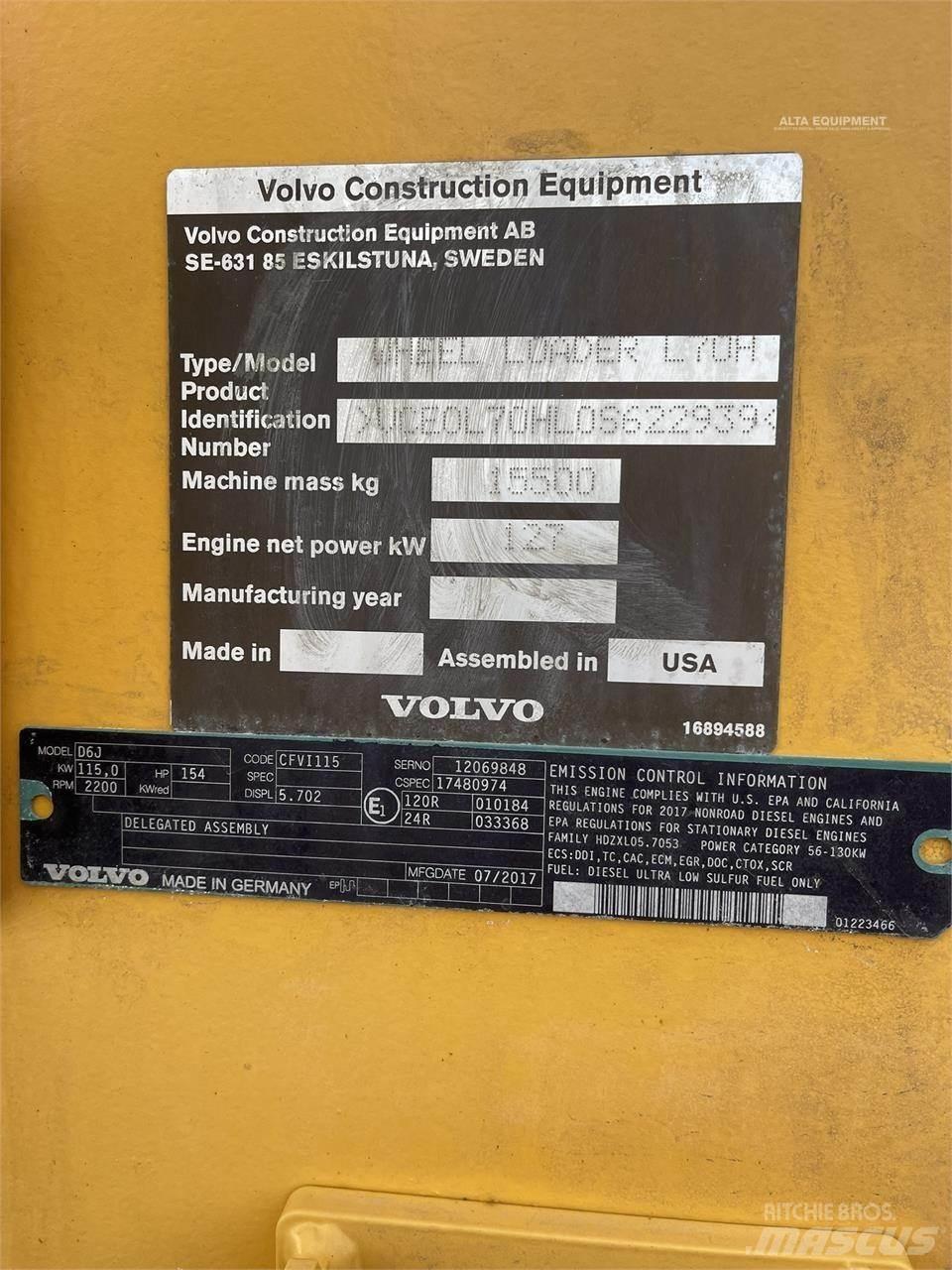 Volvo L70H Wheel Loaders