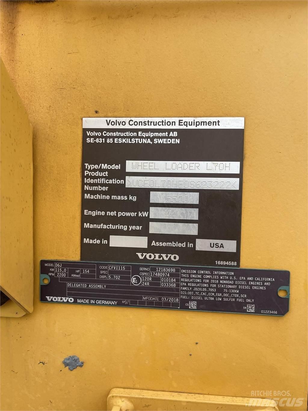 Volvo L70H Wheel Loaders