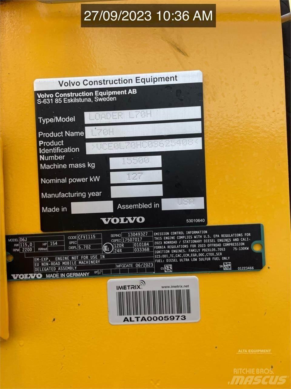 Volvo L70H Wheel Loaders