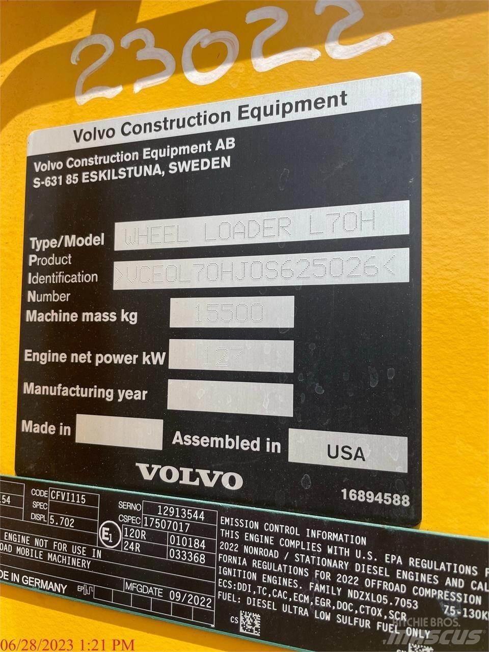 Volvo L70H Wheel Loaders