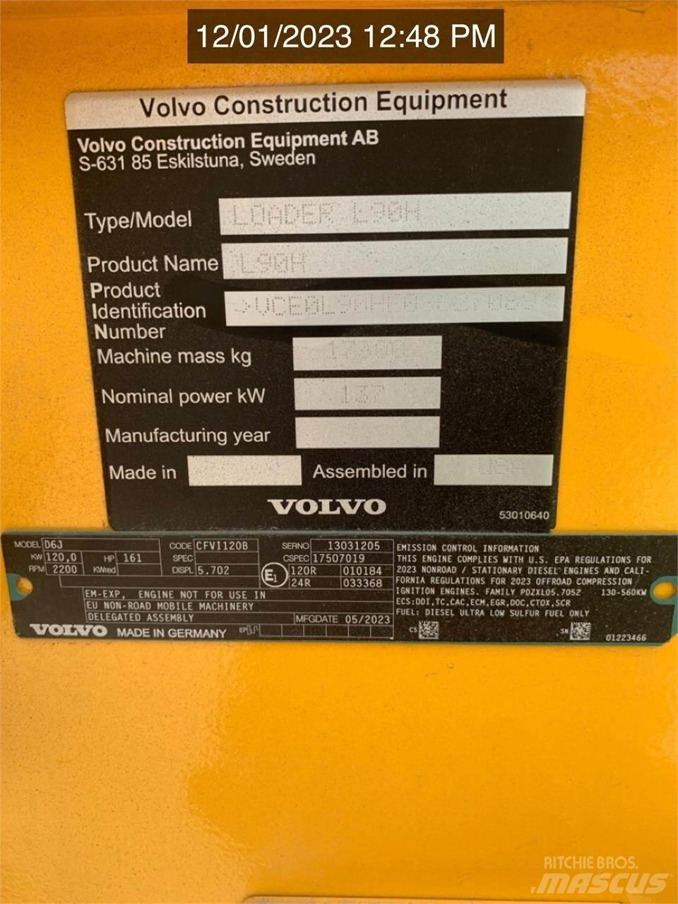Volvo L90H Wheel Loaders