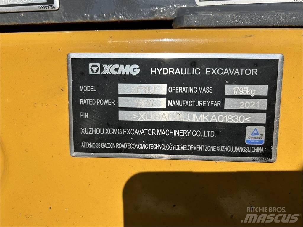 XCMG XE18U Mini Excavators <7t (Mini Diggers)